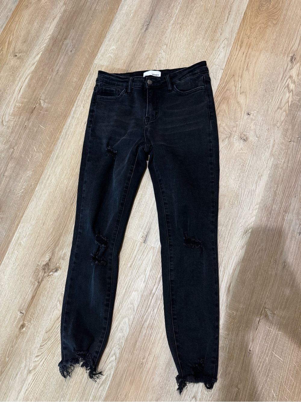 Black Distressed Women's Jeans